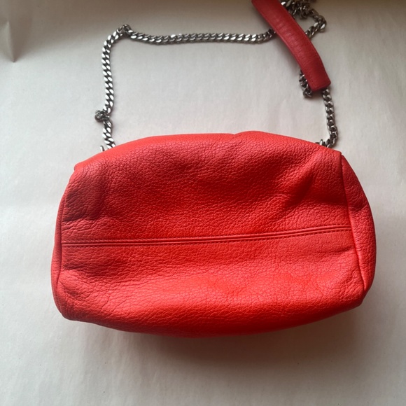 Givenchy Tangerine Red Sugar Goatskin Mini Chain Pandora Crossbody Bag Purse - Picture 8 of 10